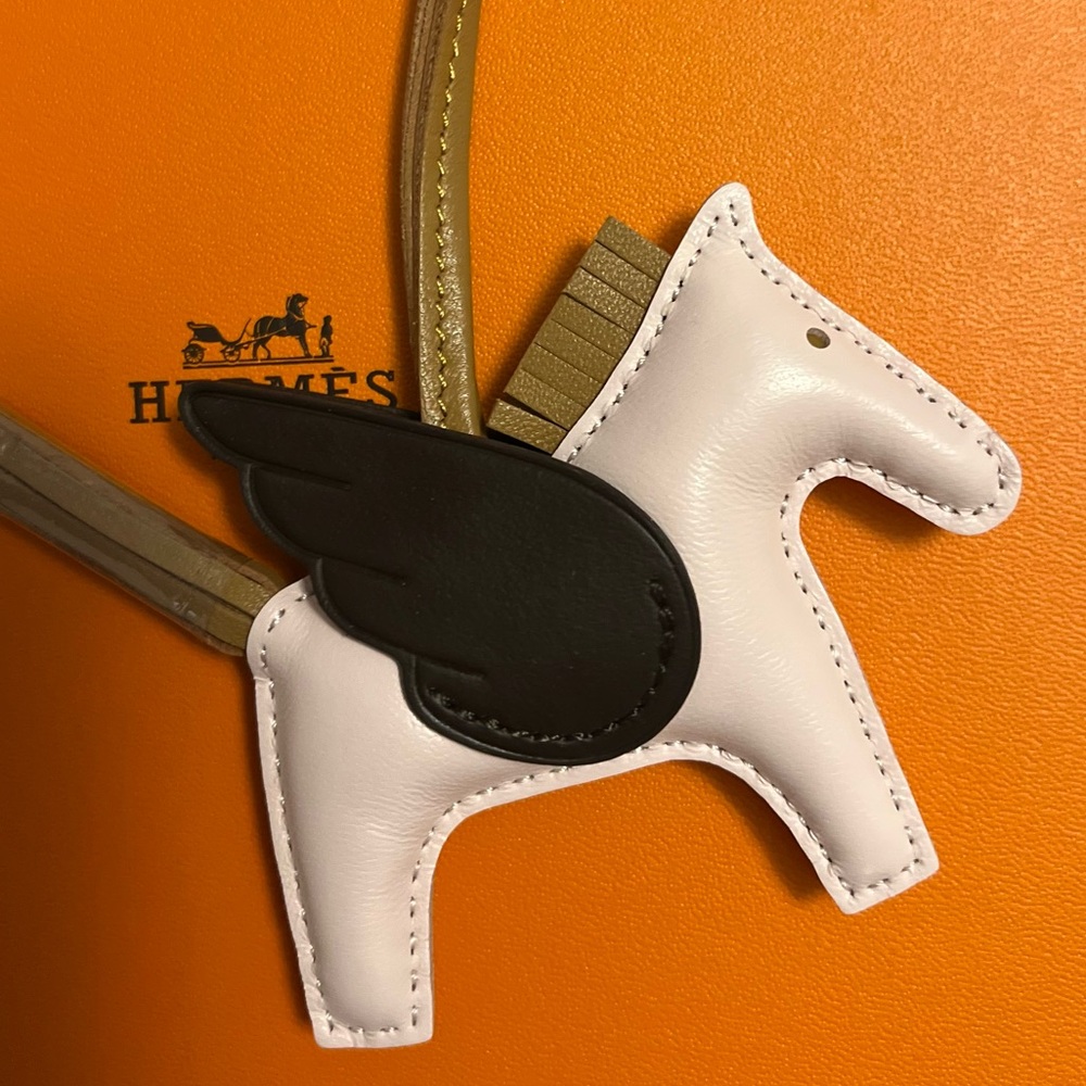 Pink and Brown Horse Pegasus Bag Charm - Picture 3 of 4